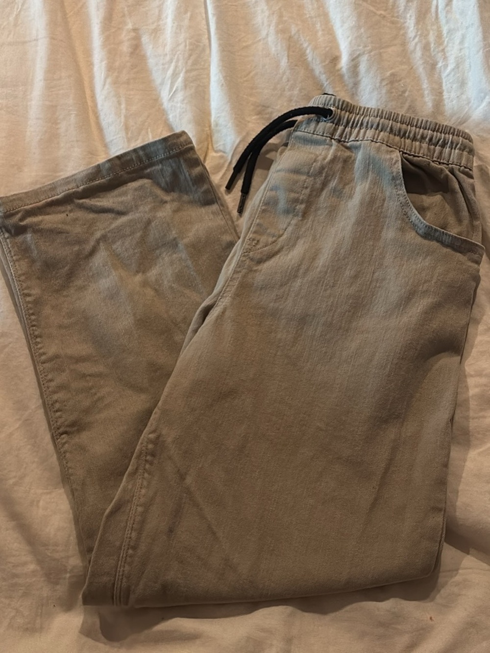 Volcom Kids Neutral Tan Drawstring Casual Pants